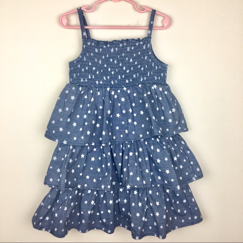 Girls Blue Jean Star Dress